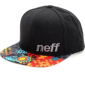 Neff Daily Psycho Pattern Black Snapback Hat